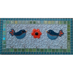 Bird Key holder - Seagreen birds