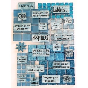 Cross Liefde is - Turquoise Bricks